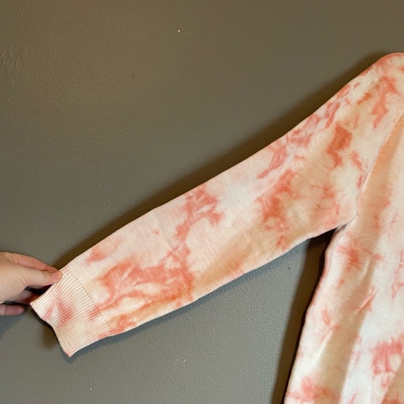 NWT Weatherproof Vintage Sz Med Women’s Coral Tie Dye Knit Hoodie Top Ret $79! - Picture 2 of 12